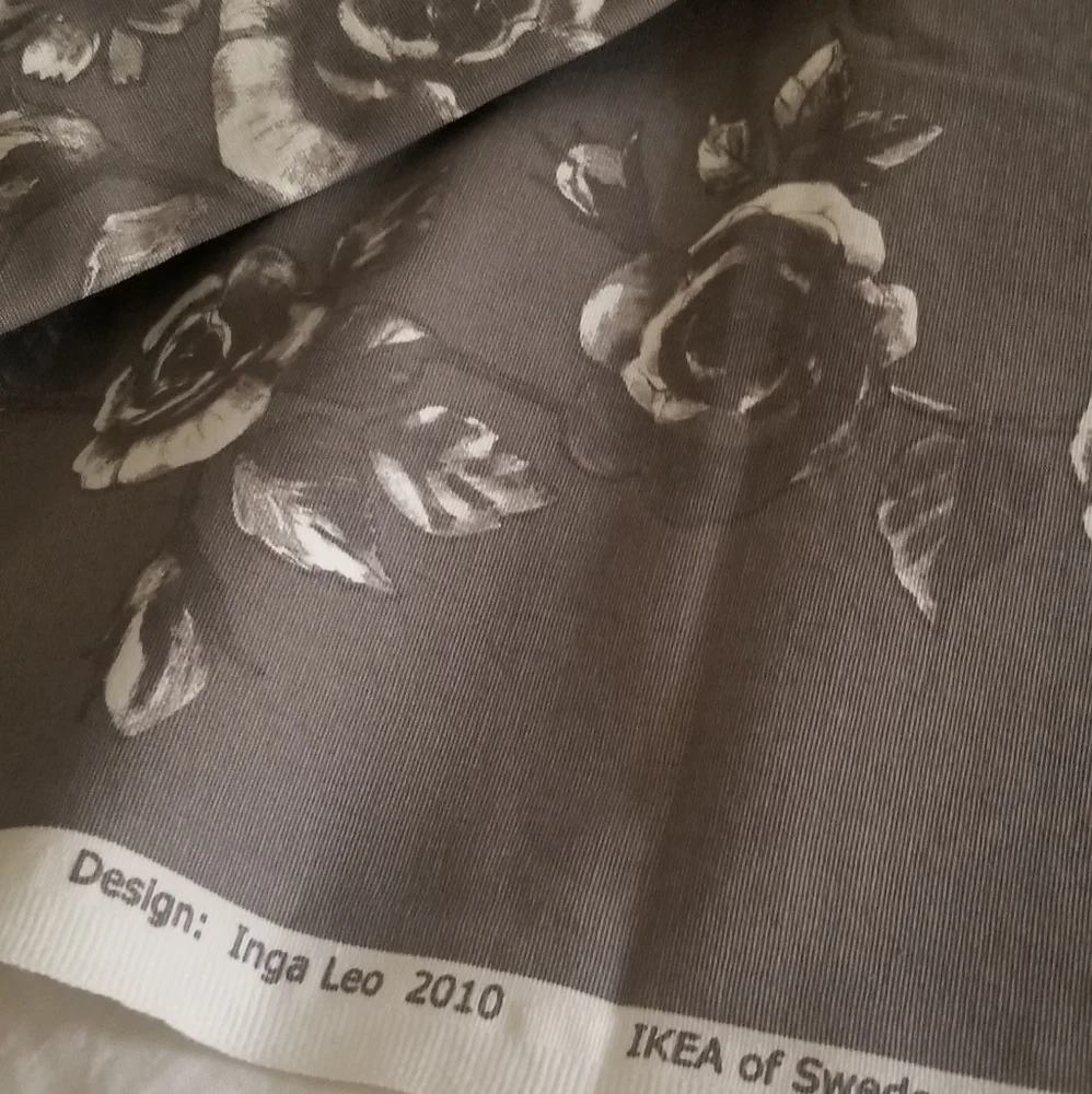 Ikea Home Decor fabric Inga Leo gray 2.4 yards